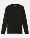 Lacoste Men's Long Sleeve Pima Jersey Crewneck T-shirt Black, Size XS- TH5276