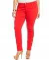 Score one of the season's blazing hot looks with MICHAEL Michael Kors' plus size skinny jeans, finished by a red wash.