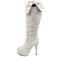 Machi Lover-2 Beige Leatherette Two Way Wear Boots, Size: 6.5 (M) US [Apparel]