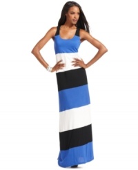 INC takes your look to new lengths! This maxi dress marries sporty-chic racerback styling with an elegant, fluid silhouette. INC takes your look to new lengths! This maxi dress marries sporty-chic racerback styling with an elegant, fluid silhouette.