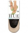 HUE Cool Contours Low Cut No-Show Socks, M/L, Black