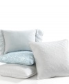 Lauren Ralph Lauren brings an understated touch to the Spring Hill bedding collection with this throw pillow, featuring a muted blue tone and 4 sheer ruffle trim on each end. Zipper closure.