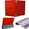 KHOMO ® DUAL CASE Red Smart Cover FRONT + Red Crystal Rubberized Back Protector for Apple iPad 2 , iPad 3 & iPad 4 (The new iPad HD)