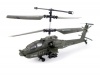 U803 Mini 3 Channel Military Apache Indoor RC Helicopter with Built-in Gyro Gyroscope & Remote Control -- NEW Model!