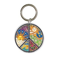 Dan Morris - Peace Sign - Metal Keychain Dan Morris - Peace Sign - Metal Keychain