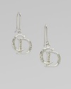 Dazzling, crystal encrusted iconic, logo design. Palladium platedCrystalsLength, about 1Hook backMade in Italy