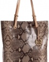 MICHAEL Michael Kors Item Tote Embossed Python Tote Handbags - Metallic