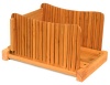 DB-Tech Compact Foldable Bread Slicer - Slices 3 sizes of thickness - Makes Perfect slices Every time - Made form 100% bamboo Wood