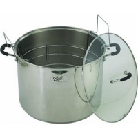 Ball® Jar Collection Elite Stainless-Steel 21-Quart Waterbath Canner with Rack and Glass Lid (by Jarden Home Brands) Ball® Jar Collection Elite Stainless-Steel 21-Quart Waterbath Canner with Rack and Glass Lid (by Jarden Home Brands)