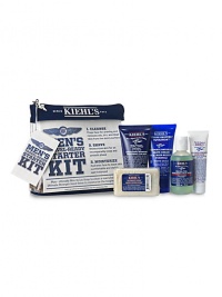 A travel-perfect mix of essentials to keep him clean, energized and moisturized. Kit includes: 2.5 oz. Facial Fuel Energizing Face Wash, 2.5 oz. Ultimate Brushless Shave Cream White Eagle - White Eagle, 2.5 oz. Facial Fuel Moisturizer, 1 oz. Ultimate Strength Hand Salve and 3.2 oz. Ultimate Man Body Scrub Soap.