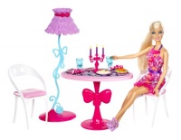 Barbie Glam Dining Room Furniture and Doll Set Barbie Glam Dining Room Furniture and Doll Set