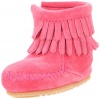 Minnetonka Double Fringe Boot (Infant/Toddler),Pink,5 M US Toddler