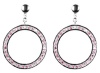 Studio 925 Pink Cubic Zirconia Circle Divine Sterling Silver Earrings