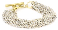 Kenneth Cole New York Modern Riviera Ivory and Gold-Tone Multi-Chain Toggle Bracelet