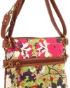 The SAK Artist Circle Cross Body,Taupe Flower Power,One Size