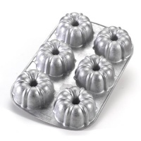 Nordic Ware Commercial Original Bundt Muffin Pan with Premium Non-Stick Coating, 6-Cavity Nordic Ware Commercial Original Bundt Muffin Pan with Premium Non-Stick Coating, 6-Cavity