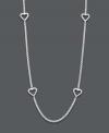 Express a love -- and style -- that's divine. Open-cut heart stations adorn this delicate sterling silver necklace by Giani Bernini. Approximate length: 16 inches.