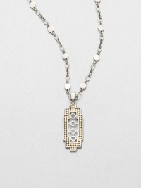 From the Dot Collection. This nature-inspired style from a socially and environmentally responsible brand features a delicate, sterling silver cutout center accented with a dotted 18k gold border on a dot link chain. Sterling silver18k goldLength, about 18Pendant size, about 2Lobster clasp closureImported From the Dot Collection. This nature-inspired style from a socially and environmentally responsible brand features a delicate, sterling silver cutout center accented with a dotted 18k gold border on a dot link chain. Sterling silver18k goldLength, about 18Pendant size, about 2Lobster clasp closureImported