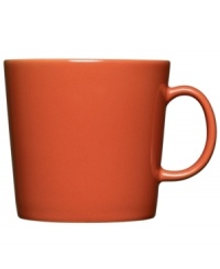 With a minimalist design and unparalleled durability, the large Teema mug makes preparing and serving hot drinks a cinch. Featuring a sleek profile in rich terracotta-colored porcelain by Kaj Franck for Iittala. With a minimalist design and unparalleled durability, the large Teema mug makes preparing and serving hot drinks a cinch. Featuring a sleek profile in rich terracotta-colored porcelain by Kaj Franck for Iittala.
