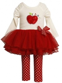 Bonnie Baby-Girls Infant Apple Applique Tutu Legging Set Bonnie Baby-Girls Infant Apple Applique Tutu Legging Set