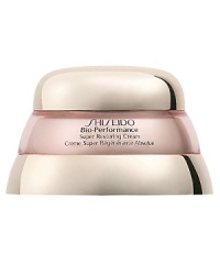 Shiseido Bio-Performance Super Restoring Cream. A rich, nourishing time-fighting cream that brings a revolutionary solution to wrinkles and age-related deficiencies in skin. Utilizing unprecedented contour-recalling technology, this cream creates dramatic smoothness and firmness, rebuilding a look of youth instantly. Formulated with patent-pending Bio-Restoring Complex to improve furrows and unevenness and promote elasticity and moisture retention. Excellent for all skin types. Use morning and night after cleanser and softener. Shiseido Bio-Performance Super Restoring Cream. A rich, nourishing time-fighting cream that brings a revolutionary solution to wrinkles and age-related deficiencies in skin. Utilizing unprecedented contour-recalling technology, this cream creates dramatic smoothness and firmness, rebuilding a look of youth instantly. Formulated with patent-pending Bio-Restoring Complex to improve furrows and unevenness and promote elasticity and moisture retention. Excellent for all skin types. Use morning and night after cleanser and softener.