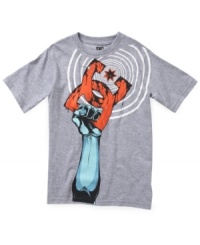 This tee from DC Shoes gives him a skate style for his summer look. This tee from DC Shoes gives him a skate style for his summer look.