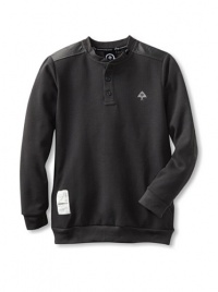 LRG - Kids Boys 8-20 Wavelength Henley Tee, Charcoal, Medium LRG - Kids Boys 8-20 Wavelength Henley Tee, Charcoal, Medium
