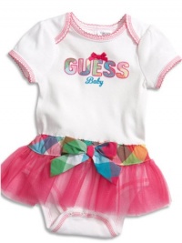 GUESS Kids Girls Short-Sleeve Bodysuit with Mesh Skirt (0, WHITE (6/9M) GUESS Kids Girls Short-Sleeve Bodysuit with Mesh Skirt (0, WHITE (6/9M)