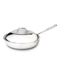 Layers of bonded stainless steel and aluminum provide a durable core and base that evenly diffuses and retains heat for superior dishes every time. Perfect for sauteing and frying, this skillet has the versatility that every chef demands. Limited lifetime warranty. Layers of bonded stainless steel and aluminum provide a durable core and base that evenly diffuses and retains heat for superior dishes every time. Perfect for sauteing and frying, this skillet has the versatility that every chef demands. Limited lifetime warranty.