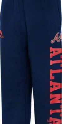 Atlanta Braves Navy Adidas Kids 4-7 Fleece Pants Atlanta Braves Navy Adidas Kids 4-7 Fleece Pants