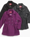 A cool style for cold weather. Bundle your little one up in this Dollhouse pea coat, a cute look when the cold makes her nose turn red.