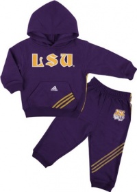 Lsu Tigers Purple Infant 3 Stripe Hooded Sweatshirt And Pant Set Lsu Tigers Purple Infant 3 Stripe Hooded Sweatshirt And Pant Set