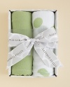 Swaddle, snuggle and shade with this pair of soft muslin blankets.