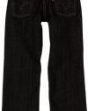 Levi's Boys 8-20 505 Straight Leg, 3D BLACK, 10 Regular