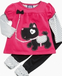She'll be ready to stroll along in style with this picture-perfect puppy shirt and legging set from Mini Bean. She'll be ready to stroll along in style with this picture-perfect puppy shirt and legging set from Mini Bean.