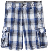 Levi's Boys 8-20 Plaid Cargo Short, Royal/Sky, 14 Levi's Boys 8-20 Plaid Cargo Short, Royal/Sky, 14