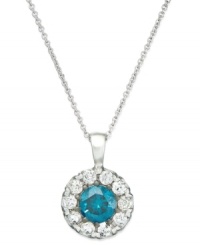 You'll really dig these blues. This sparkling pendant from Bella Bleu By EFFY Collection is crafted in 14k white gold with blue and white diamond accents. Approximate length: 18 inches. Approximate drop: 1/10 inch. You'll really dig these blues. This sparkling pendant from Bella Bleu By EFFY Collection is crafted in 14k white gold with blue and white diamond accents. Approximate length: 18 inches. Approximate drop: 1/10 inch.