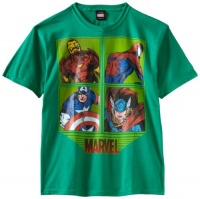 Marvel Boys 8-20 Framed Character Tee,Kelly,Small Marvel Boys 8-20 Framed Character Tee,Kelly,Small