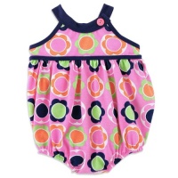 Chez Ami by Patsy Aiken Designs Girls Sleeveless One Piece Knit Bubble Romper Peony Floral Print - Size 18M Chez Ami by Patsy Aiken Designs Girls Sleeveless One Piece Knit Bubble Romper Peony Floral Print - Size 18M