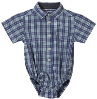 OshKosh B'Gosh Poplin Buttondown Bodysuit - Blue Plaid OshKosh B'Gosh Poplin Buttondown Bodysuit - Blue Plaid