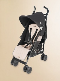 This everyday stroller folds easily and compactly while offering superb comfort for babies 3 months and older.Folds in a flashWeighs about 12 poundsFour-position reclineRemovable, washable padded seatHandy mesh shopping basketExtendable leg restHandy under-seat storage basketReinforced chassisFive-point safety harnessLinked brakesAccommodates children 3 months and older, up to 55 lbs.About 42H X 10W X 11DWipe cleanImported This everyday stroller folds easily and compactly while offering superb comfort for babies 3 months and older.Folds in a flashWeighs about 12 poundsFour-position reclineRemovable, washable padded seatHandy mesh shopping basketExtendable leg restHandy under-seat storage basketReinforced chassisFive-point safety harnessLinked brakesAccommodates children 3 months and older, up to 55 lbs.About 42H X 10W X 11DWipe cleanImported