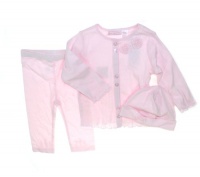 First Impressions Baby Girl Pink Button Down 3 Piece Set, 6-9 Months First Impressions Baby Girl Pink Button Down 3 Piece Set, 6-9 Months