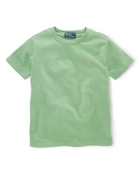 A classic tee is rendered in solid cotton jersey for a fun and casual look. A classic tee is rendered in solid cotton jersey for a fun and casual look.