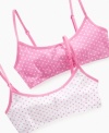 Get to the point. Basics get and upgrade with this cute polka-dot So Jenni bra with adjustable straps and an elastic hem for comfort.