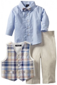 Nautica Dress Up Baby-boys Infant Gustav Plaid Vest Set, Khaki, 24 Months Nautica Dress Up Baby-boys Infant Gustav Plaid Vest Set, Khaki, 24 Months