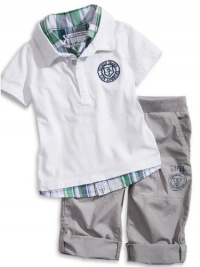 GUESS Kids Boys Baby T-Shirt and Convertible Pants (12 -, WHITE (24M) GUESS Kids Boys Baby T-Shirt and Convertible Pants (12 -, WHITE (24M)