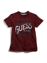 GUESS Kids Boys Crew Tee with Mixed Screen, RED (7) GUESS Kids Boys Crew Tee with Mixed Screen, RED (7)