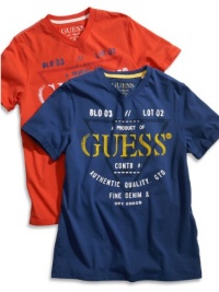 GUESS Kids Boys Big Boys V-Neck Logo Shirt (8-20), ORANGE (12/14) GUESS Kids Boys Big Boys V-Neck Logo Shirt (8-20), ORANGE (12/14)