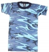 T-Shirt - Kids, Sky Blue Camo, Large by Rothco