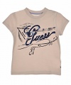 Guess Postage T-Shirt (Sizes 8 - 20) - beige, 8 - 10